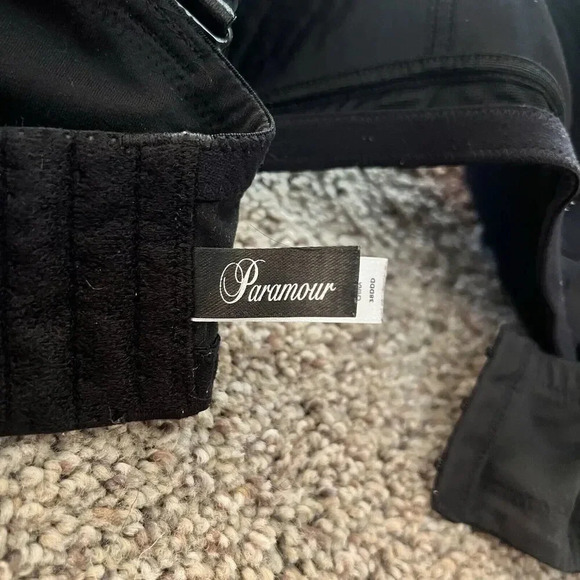 Paramour Marvelous Peggy‎ Full Figure Side-Smoother Bra 38DDD 38F Black 905004 - Picture 9 of 12